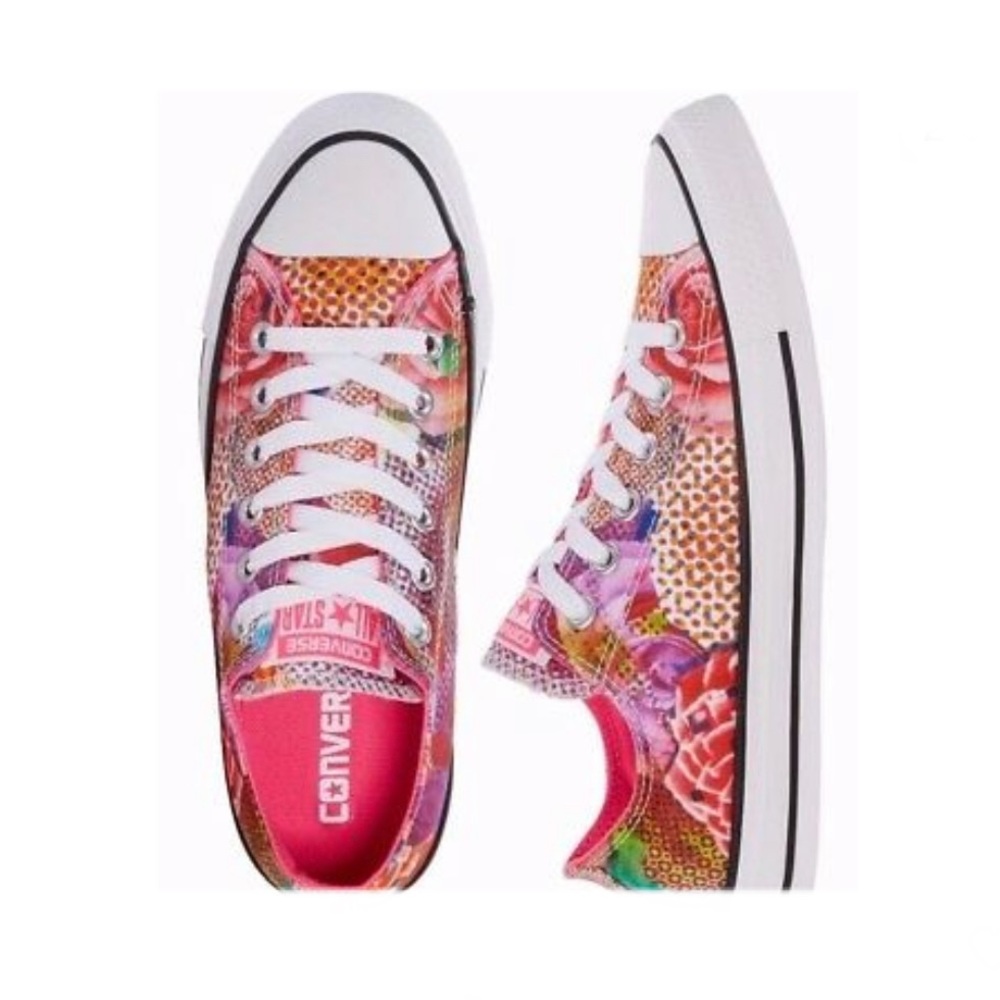 Converse Women's Chuck Taylor All Star Digital Floral Ox Basketball Shoe - Picture 1 of 11